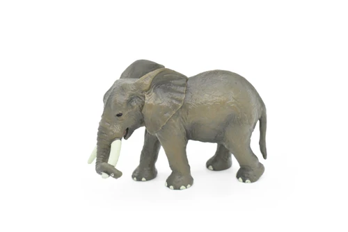 African Elephant, Loxodonta africana, Museum Quality, Hand Painted, Rubber Animal, Realistic Toy Figure, Model, Kids, Educational,  6 Inches. 