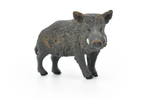 Wild Boar, Wild Pig, Wild swine, feral hog, Very Realistic Rubber Figure, Hand Painted, Rubber Mammal, Realistic Toy Figure, Kids, Educational, 3 Inches. 
