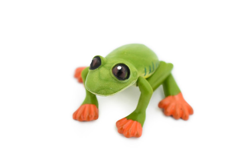 Orange Toed Frog  Adjustable Posable Plastic Toy Realistic Rainforest Figure Model Replica Kids Educational Gift  2" F058 B193