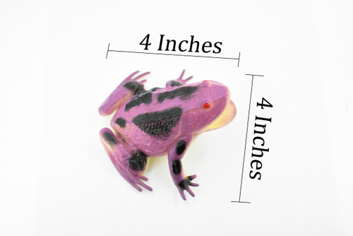 Frog, Purple Toad, Rubber Toy, Realistic, Rainforest, Figure, Model, Replica, Kids, Educational, Gift,     4"     F6084 B380