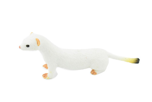 Weasel, Short Tailed Weasel, Stoat, Museum Quality, Rubber Animal, Hand Painted, Realistic Toy Figure, Model, Replica, Kids, Educational, Gift,    3 1/2"     CH171 BB113