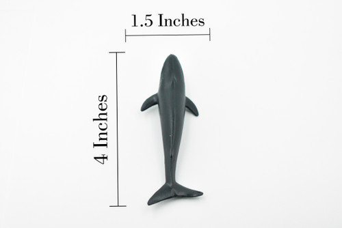 Blue Whale, Endangered Marine Mammal, Hand Painted, Rubber, Educational Design, Figure, Diorama Model, Toy, Kids,  4 Inches. 