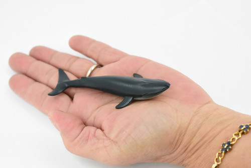 Whale, Blue Whale, Marine Mammal, Rubber Animal, Realistic Toy Figure, Model, Replica, Kids, Hand Painted, Educational, Gift,       4"     CH448 BB114