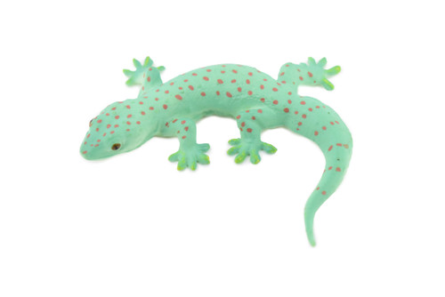 Gecko, Green Anole, Lizard, Reptile, Museum Quality, Hand Painted, Educational, Realistic Toy Figure, Diorama Model, Kids,  2 1/2 Inches.