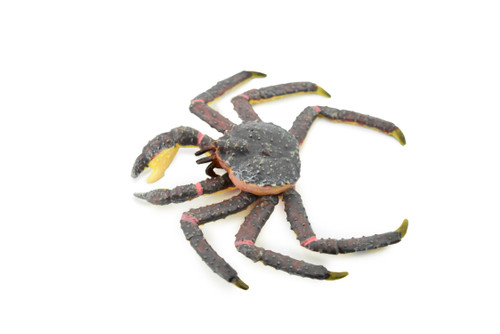 Crab, King Crab, Museum Quality, Hand Painted, Rubber Crustaceans, Realistic Toy Figure, Model, Replica, Kids, Educational, Gift,       5"    CH197 BB117