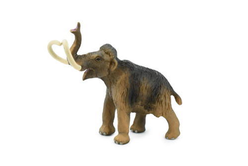 Wooly Mammoth, Prehistoric, Extinct Animal, Museum Quality, Rubber Animal, Hand Painted, Realistic Toy Figure, Diorama Model, Kids, Educational, 6 Inches. 