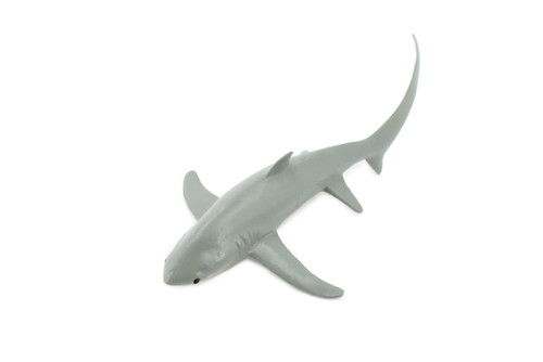 Shark, Thresher Shark, Museum Quality, Hand Painted, Rubber Fish, Realistic Toy Figure, Model, Replica, Kids, Educational, Gift,     6 1/2"    CH254 BB123
