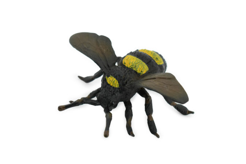 Bee, Bumble Bee, Bumblebee,  Rubber Insect, Hand Painted, Realistic Toy Figure, Model, Replica, Kids, Educational, Gift,       2 1/2"     CH257 BB123