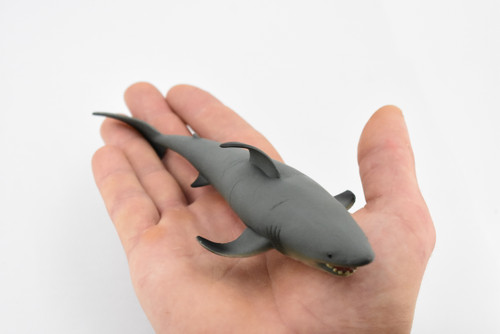 Shark, Black tip Reef Shark, Museum Quality, Rubber Fish, Hand Painted, Realistic Toy Figure, Model, Replica, Kids, Educational, Gift,     7"      CH330 BB133  
