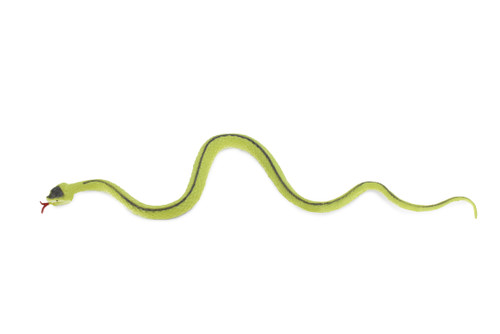 Green racer snake, Rubber Reptile, Educational, Realistic Hand Painted, Figure, Lifelike, Model, Figurine, Replica, Gift, Toy,     10 Inches
