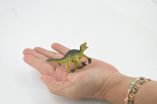 Dinosaur, Theropod dinosaur, Cretaceous, Museum Quality, Hand Painted, Rubber, Realistic, Toy, Figure, Model, Replica, Kids, Educational, Gift,    3 1/2"   CH490 BB154