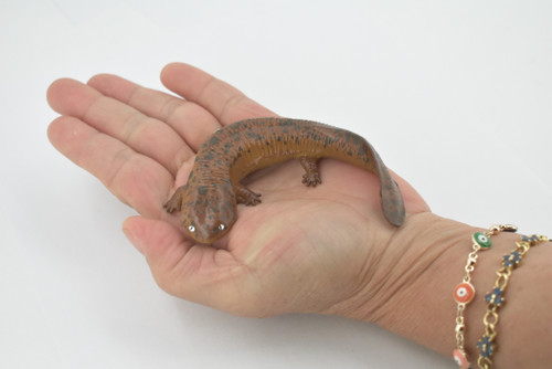 Salamander, Red River Waterdog, Mudpuppy, Museum Quality, Hand Painted, Rubber Amphibian, Realistic Figure, Toy, Kids, Educational, Gift,   4"    CH524 BB158 