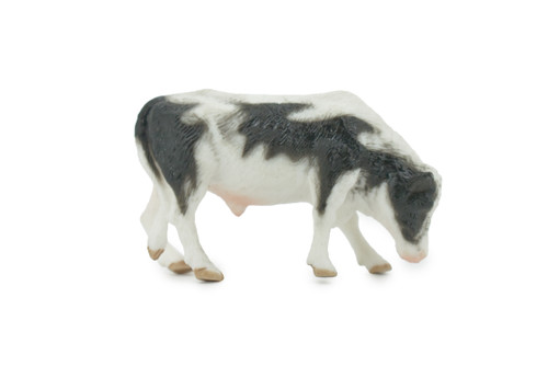 Cow, Holstein, Bull, Young, Friesian, High Quality, Hand Painted, Rubber Animal, Realistic, Toy, Figure, Model, Replica, Kids, Educational, Gift,    2 1/2"    CH599 BB164  