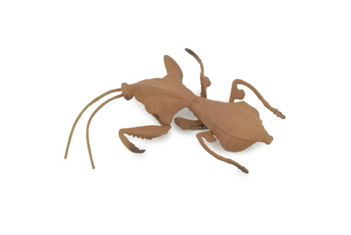 Praying Mantis, Deroplatys, Dead leaf mantis, High Quality, Rubber Insect, Educational, Realistic, Figure, Replica, Toy, Kids, Educational, Gift,      3"     CH639 BB168 