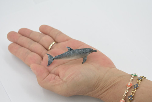 Dolphin, Atlantic Spotted Dolphin, High Quality, Hand Painted, Rubber, Marine Mammal, Realistic, Figure, Model, Toy, Kids, Educational, Gift,     3"      CH657 BB169