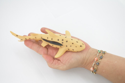 Shark, Zebra Shark, High Quality, Hand Painted, Rubber Fish, Realistic, Figure, Model, Replica, Toy, Kids, Educational, Gift,        7"        CWG309 B382