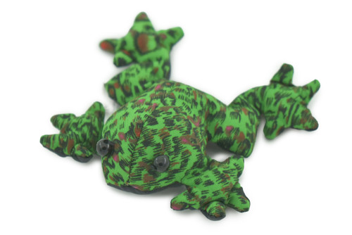 Frog, Amphibians, Green, Hand Made In Thailand, Sand Creatures, Paper Weight, Bean Bag, Cornhole, Game, Toy, Kids, Educational,  2  Inches. 