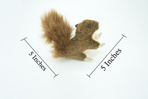 Squirrel Finger Puppet, Very Nice Plush Red Squirrel, Stuffed Animal, Educational, Realistic, Lifelike Model, Gift,    5"   FM19 B236