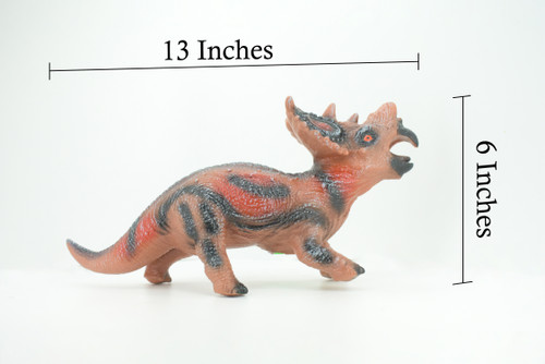 Spinops, Spinops Sternberg, Cretaceous Dinosaur, Hand Painted, Educational, Soft Rubber, Lifelike Model, Gift,    13"   AR03 B300 