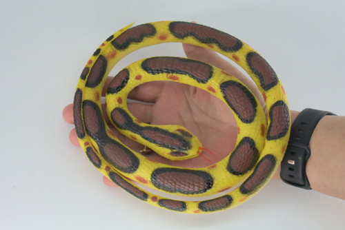 Burmese Python Snake, Very Nice Rubber Reptile Design, Educational, Toy, Kids, Realistic Figure, Lifelike, Replica, Gift,    42"   WR27 BB316