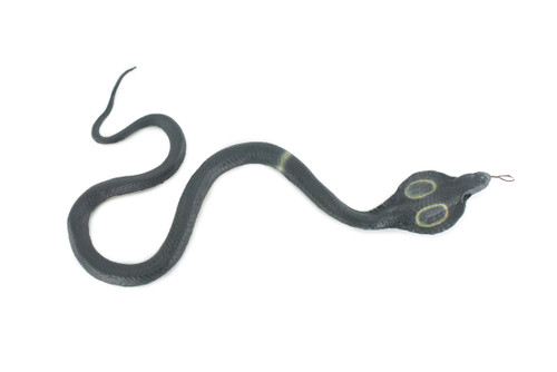 King Cobra, High Quality, Hand Painted, Hard Rubber Snake, Realistic Reptile, Toy Figure, Model, Replica, Kids, Educational, Gift, 16" 