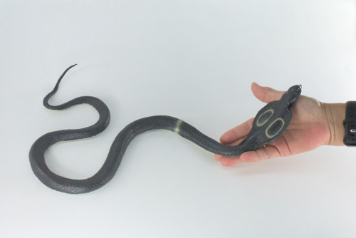 King Cobra, High Quality, Hand Painted, Hard Rubber Snake, Realistic Reptile, Toy Figure, Model, Replica, Kids, Educational, Gift,    16"    IM18 B656