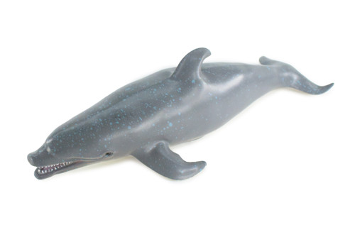 Dolphin, Jumbo, Hand Painted, High Quality, Soft Rubber Porpoise, Realistic, Toy Figure, Model, Replica, Kids, Educational,  15 Inches.