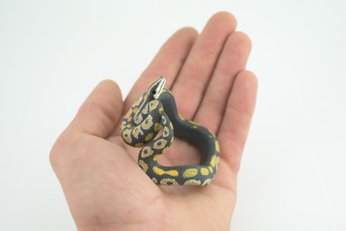 Yellow Boa Snake Bracelet, Snake Wrist Band, Plastic Reptile, Educational, Realistic, Beautiful Design, Figure, Lifelike, Replica, Gift, 3" RI71 B663 