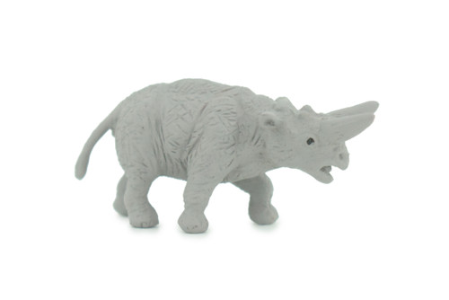 Arsinoitherium, Brontotheres, Horned beasts Educational, Realistic, Diorama Figure, Lifelike Rubber Model, Gift, 2 1/2 Inches