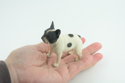 French Bulldog, Museum Quality, Hand Painted, Educational, Rubber Canine, Realistic, K9, Toys, Kids, Gift, 3 1/2 Inches. CH773 BB193