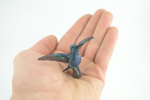 Hummingbird, Violet Sabrewing, Museum Quality, Hand Painted, Beautiful Humming Bird, Realistic, Toy, Kids, Educational, Gift, 2 3/4 Inches. CH869 BB199