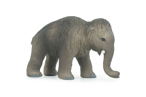 Wooly Mammoth Baby, Hand Painted, Museum Quality, Rubber Animal, Educational, Realistic, Figure, Toy, Kids, Replica, Gift, 4 Inches. CH879 BB200 