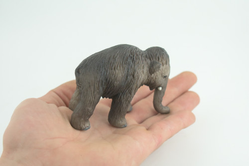 Wooly Mammoth Baby, Hand Painted, Museum Quality, Rubber Animal, Educational, Realistic, Figure, Toy, Kids, Replica, Gift, 4 Inches. CH879 BB200 