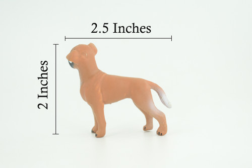 Boxer Dog, Hand Painted, Educational, Museum Quality, Realistic, Rubber Canine, K9, Diorama, Figure, Toys, Kids, Gift, 2 1/2 Inches. CH916 BB204