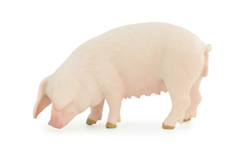 Pig, Sow, Museum Quality, Educational, Hand Painted, Rubber Animal, Female Pig, Realistic, Diorama, Very Nice Design, Toy, Kids, Gift, 3 1/2 Inches. CH954 BB209