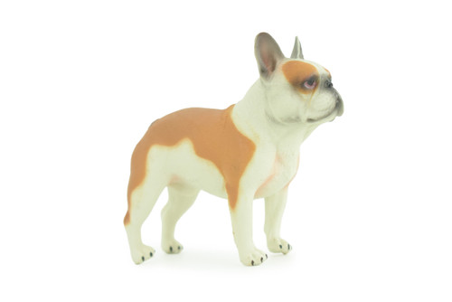 French Bulldog, Bull Dog, Hand Painted, Educational, Museum Quality, Rubber Canine, K9, Realistic, Diorama, Figure, Toys, Kids, Gift, 3 1/2 Inches. CH962 BB209
