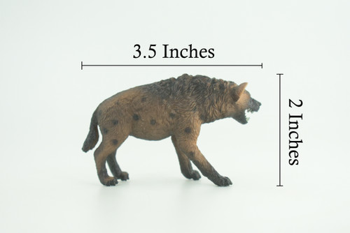Hyena, Spotted, Hyaena, Museum Quality, Rubber Animal, Hand Painted, Realistic Toy Figure, Diorama Model, Kids, Educational, Gift, 3 1/2 Inches. CH1037 BB221