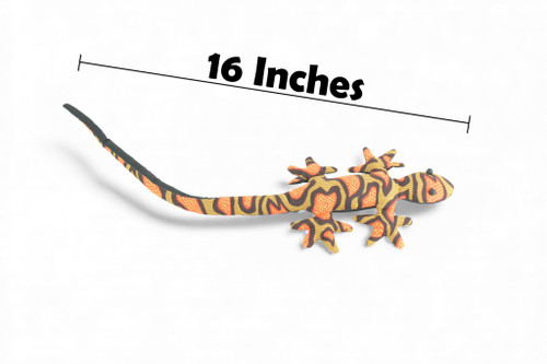 Lizard, Reptiles, Orange, Hand Made In Thailand, Sand Creatures, Paper Weight, Bean Bag, Cornhole, Game, Toy, Kids, Educational, Gift, 16 Inches. 