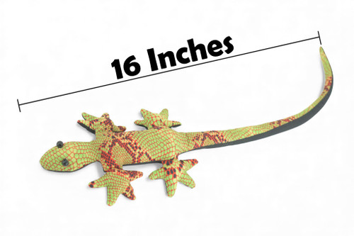 Lizard, Reptiles, Green, Hand Made In Thailand, Sand Creatures, Paper Weight, Bean Bag, Cornhole, Game, Toy, Kids, Educational, Gift, 16 Inches.