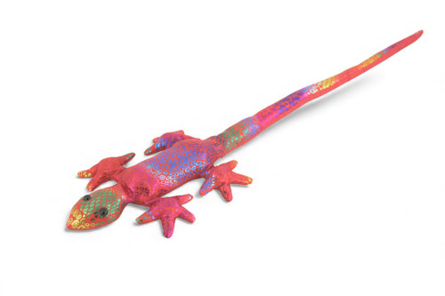 Lizard, Reptiles, Red, Hand Made In Thailand, Sand Creatures, Paper Weight, Bean Bag, Cornhole, Game, Toy, Kids, Educational, Gift, 16 Inches. TH68 BB301