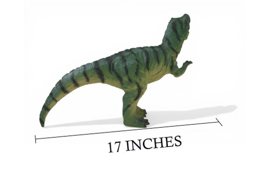 Tyrannosaurus Rex, T Rex, Cretaceous Dinosaur, Hand Painted, Educational, Soft Rubber, Lifelike Model, Figurine, Replica, Gift, 17 Inches. US25 B60 (US25B60) 