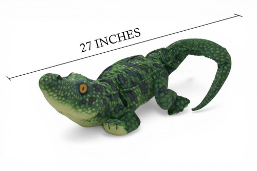 Alligator, Crocodile, Green, Very High Quality, Stuffed Reptile, Educational, Plush Realistic Figure, Lifelike Model, Replica, Toys, Kids, Gift, 27 Inches. RI03 BB329 