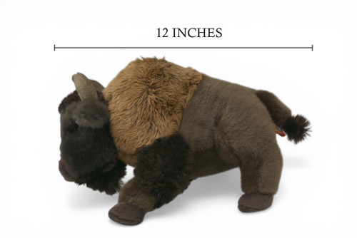 Buffalo, Bison, American buffalo, Very High Quality, Stuffed, Educational, Plush Realistic Figure, Lifelike Model, Replica, Toys, Kids, Gift, 12 Inches. RI07 BB327 (RI07BB327