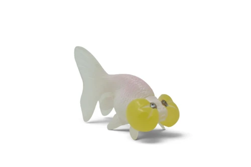 Goldfish, Bubble Eye, Carassius auratus, Museum Quality, Hand Painted, Rubber, Realistic Figure, Model, Replica, Toy, Kids, Educational, Gift, 2 1/2 Inches. CH1064 BB222