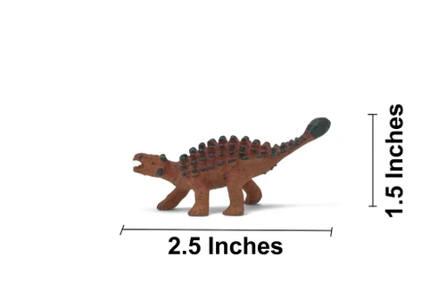 Salchania Dinosaur, ankylosaur, Late Cretaceous, Museum Quality, Hand Painted, Rubber, Realistic, Toy, Figure, Model, Kids, Educational, Gift, 2 1/2 Inches. CH1065 BB222 