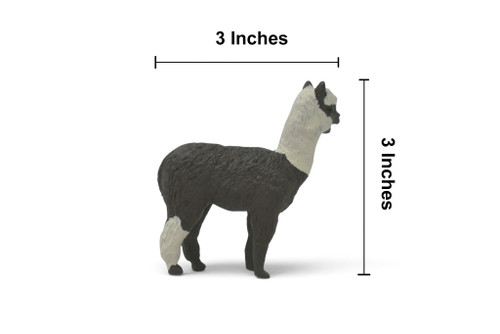 Alpaca, (Lama pacos) South American camelid, Museum Quality, Hand Painted, Rubber Animal, Educational, Toy Figure, Diorama Model, Replica, Gift,  3 Inches.  CH1076 BB222