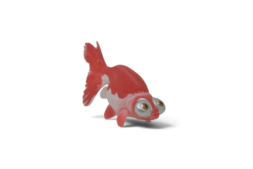 Celestial Eye Goldfish, Stargazer goldfish, Museum Quality, Educational, Hand Painted, Rubber Fish, Realistic Figure, Diorama Model, Toy, Kids, Gift, 2 Inches. CH1088 BB223