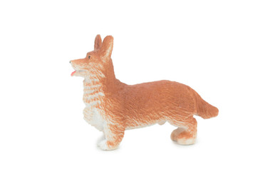 Welsh Corgi, Cardigan, Rubber Dog, Hand Painted, Realistic, Figure