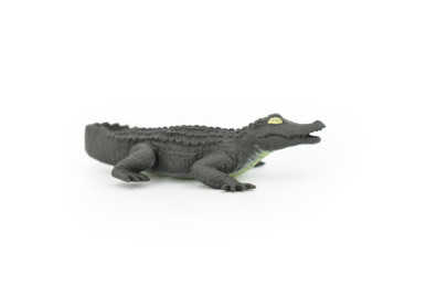 Alligator, Crocodile, Rubber Toy Reptile, Realistic Figure, Model, Replica,  Kids, Educational, Gift, 2 1/2 F582 B34