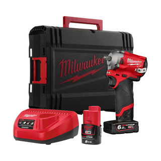 Milwaukee M12 FIWF12-622X Sub Compact Impact Wrench Kit (2Ah/6Ah)